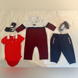 Janie and Jack 6-12 month boy clothes and shoes size 4